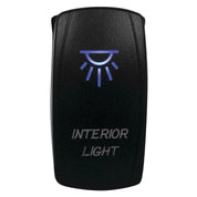 DragonFire Racing Laser-Etched Dual LED Switch - Interior light on/off - Blue - 04-0054