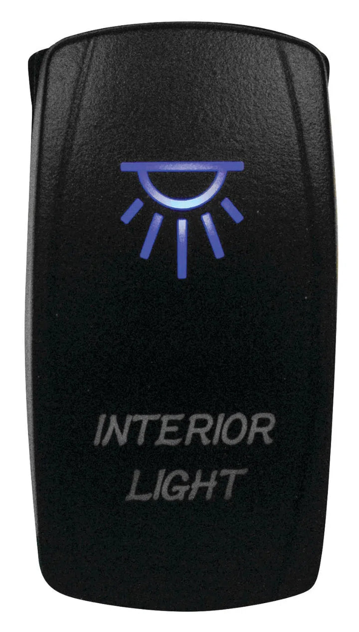 DragonFire Racing Laser-Etched Dual LED Switch - Interior light on/off - Blue - 04-0054