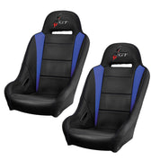 DragonFire Racing HighBack GT Seats for RZR Turbo, RZR 1000 & RZR 900 Models - Black/Blue - Pair - 15-1157