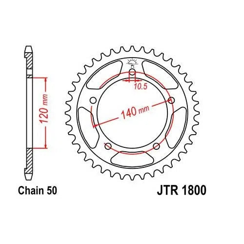 Steel Rear Sprocket 44T for Street SUZUKI GSX-R1000 2007-2008