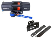 Viper V2 UTV Winch Kit 6000 lb Standard Spool With 40 Feet Black Synthetic Rope With Mount For Polaris RZR Models 2008-2014