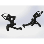 Vortex Racing Adjustable Rear Set Black - RS433K