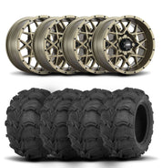 ITP Hurricane 14" Bronze Wheels And Mud Lite Tires [30x12-14]