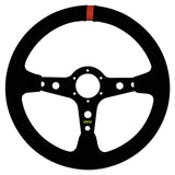 DragonFire Racing Steering Wheel - Shallow - Round - Suede - Black - 04-0002