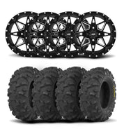 ITP Tornado 15" Matte Black Wheels And Blackwater Evolution Tires [32x10-15]