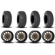 System 3 ST-5 Aluminum Bronze/Matte Black 15" Wheels And SS360 Sand/Snow Tires [32x10-15] ,[32x12-15]