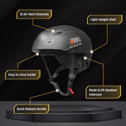 Axel Off Road USA GRIT D.O.T. Helmet - Racy Black Matte