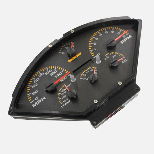 Intellitronix LED Analog Gauge Cluster Set With Black Faceplate For 1955-1956 Chevrolet Bel Air With Speedometer Sending Unit