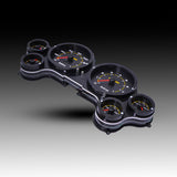 Conjunto de instrumentos analógicos LED Intellitronix con placa frontal negra para Chevrolet Corvette (1963-1967) con unidad de envío de velocímetro
