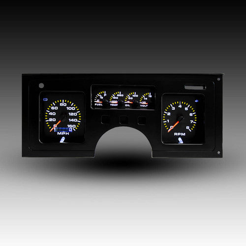 Conjunto de instrumentos analógicos LED Intellitronix con placa frontal negra para Chevrolet Corvette (1984-1989) con unidad de envío de velocímetro