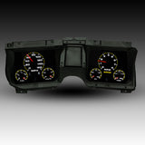 Intellitronix LED Analog Gauge Cluster Set With Black Faceplate For 1968 Chevrolet Chevelle With Speedometer Sending Unit