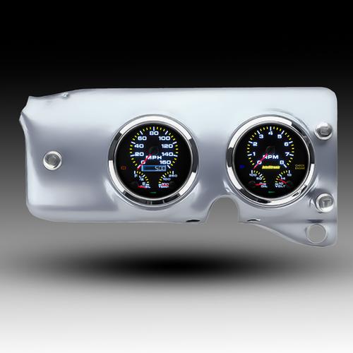 Intellitronix LED Analog Gauge Cluster Set With Black Faceplate For 1947-1953 Chevrolet Truck