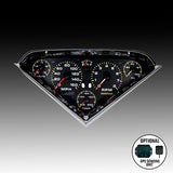 Intellitronix LED Analog Gauge Cluster Set With Black Faceplate For 1955-1959 Chevrolet Truck