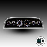 Intellitronix LED Analog Gauge Cluster Set With Black Faceplate For 1960-1963 Chevy Truck With Speedometer Sending Unit