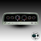 Conjunto de instrumentos analógicos LED Intellitronix con placa frontal negra para camioneta Chevrolet 1964-1966 con unidad de envío de velocímetro