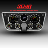 Conjunto de instrumentos analógicos LED Intellitronix con placa frontal negra para camioneta Chevrolet 1967-1972