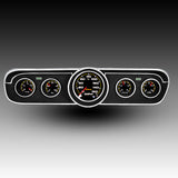 Intellitronix LED Analog Gauge Cluster Set With Black Faceplate For 1965-1966 Ford Mustang With Speedometer Sending Unit