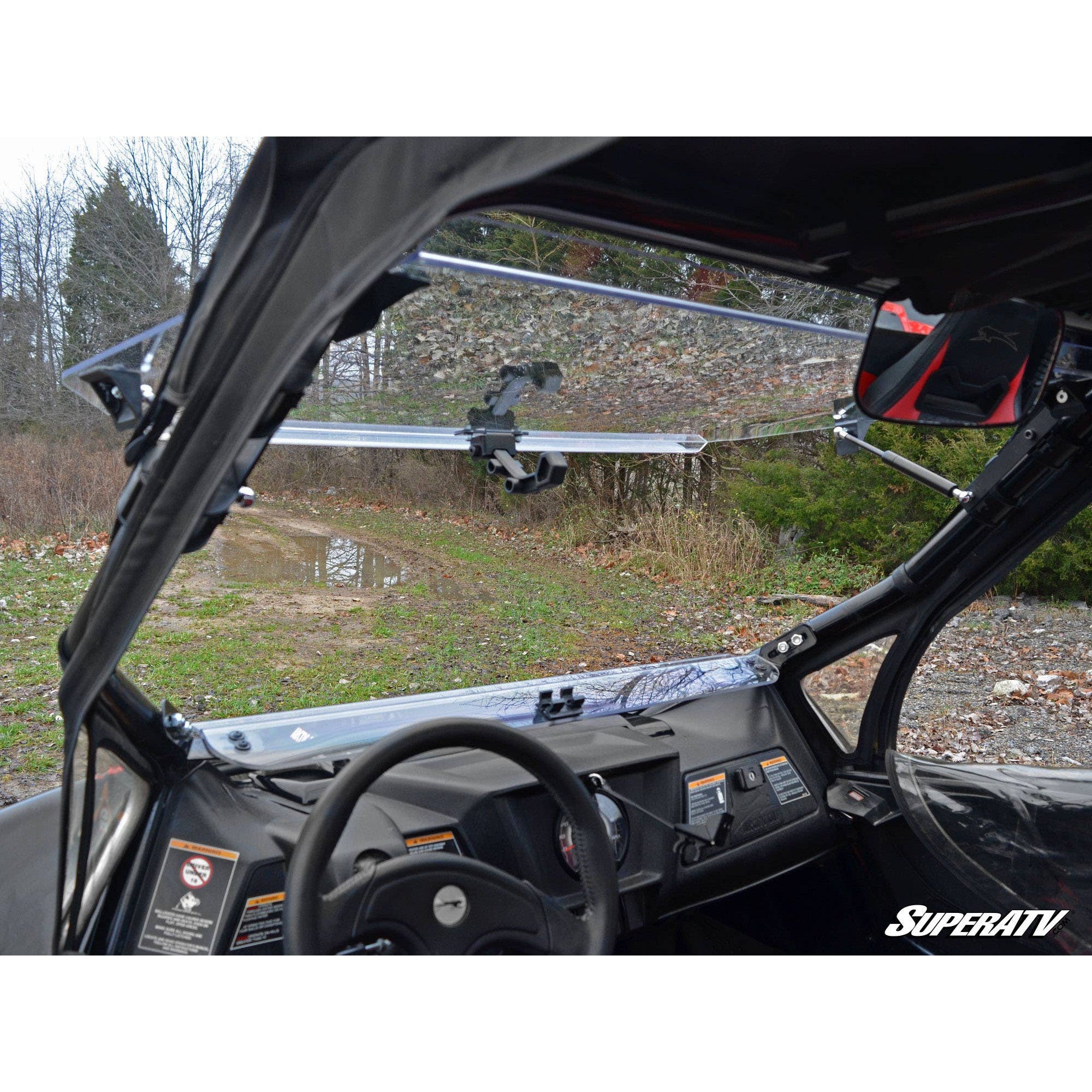 SuperATV Arctic Cat Wildcat Scratch Resistant Flip Windshield FWS-AC-WC-70