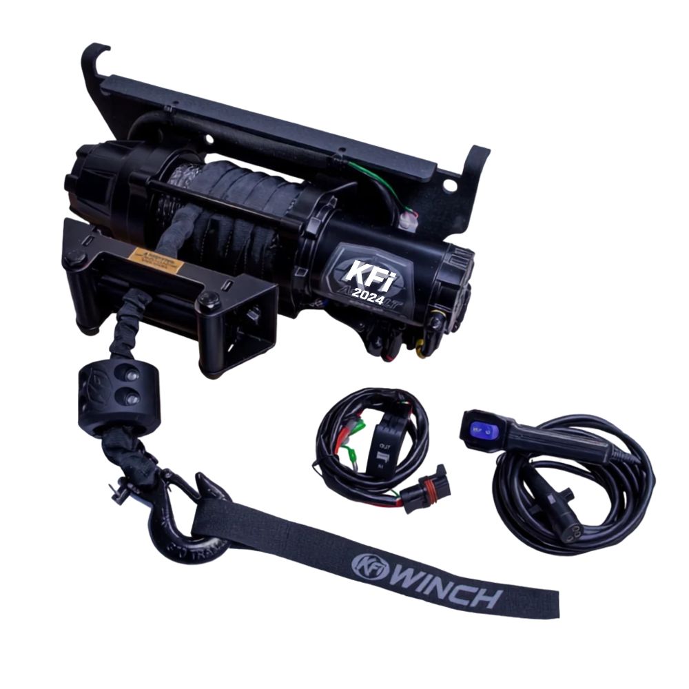 KFI 5000 lb Synthetic Cable Plug and Play Winch Kit ASPR-50
