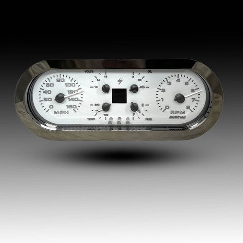 Intellitronix Analog Aurora Multi Gauge Set With White Faceplate AUR1001