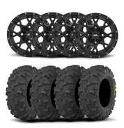ITP Hurricane 15" Matte Black Wheels And Blackwater Evolution Tires [30x10-15]