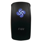 DragonFire Racing Laser-Etched Dual LED Switch - Fan on/off - Blue - 04-0058