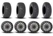 System 3 SB-6 Beadlock Gun Metal Grey 15" Wheels And SS360 Sand/Snow Tires [32x10-15] ,[32x12-15]