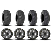 System 3 SB-6 Beadlock Gun Metal Grey 15" Wheels And SS360 Sand/Snow Tires [32x10-15] ,[32x12-15]