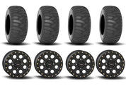 System 3 SB-7 Beadlock Matte Black 15" Wheels And SS360 Sand/Snow Tires [31x10-15]
