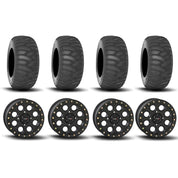 System 3 SB-7 Beadlock Matte Black 15" Wheels And SS360 Sand/Snow Tires [31x10-15]