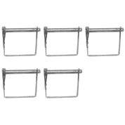 Set of 5 Wire Lock Pin 3/8 Inch X 2-1/2 Inch Square