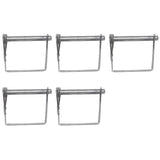 Set of 5 Wire Lock Pin 3/8 Inch X 2-1/2 Inch Square