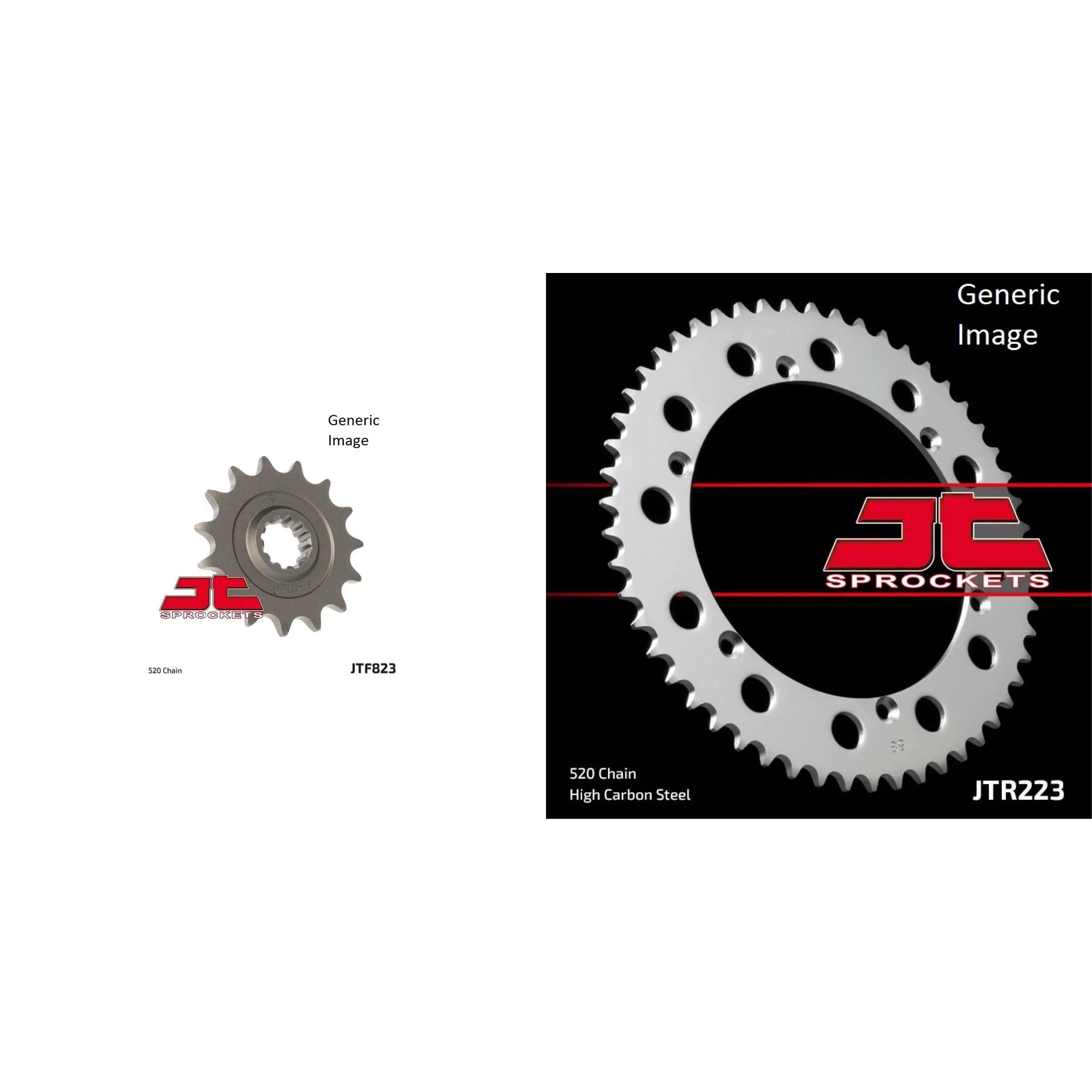 Front and Rear Steel Sprocket Kit for OffRoad HUSQVARNA 500 WR 1983-1984