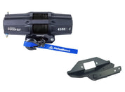 Viper V2 ATV Winch Kit 4500 lb Standard Spool With 40 Feet Black Synthetic Rope With Mount For Kawasaki Brute Force 750 2005-2020