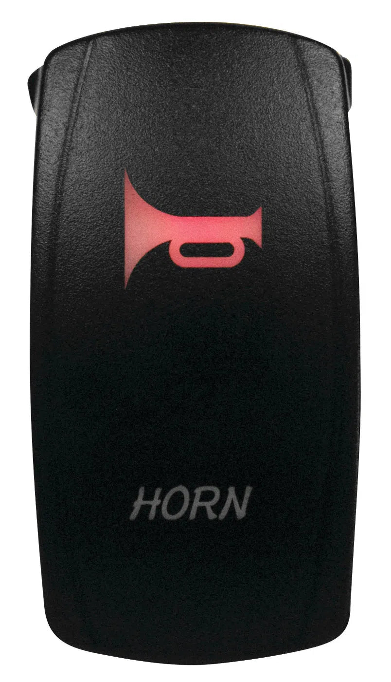DragonFire Racing Laser-Etched Dual LED Switch - Horn on/off - Red - 04-0053