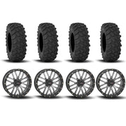 System 3 ST-3 Simulated Beadlock Gun Metal Grey 20" Wheels And XTR370 Tires [35x10-20]