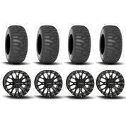 System 3 ST-3 Simulated Beadlock Matte Black 15" Wheels And SS360 Sand/Snow Tires [31x10-15] ,[31x12-15]