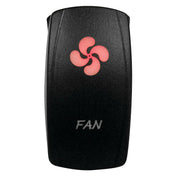 DragonFire Racing Laser-Etched Dual LED Switch - Fan on/off - Red - 04-0059