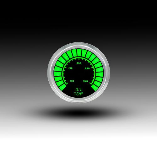 Intellitronix LED Analog Bargraph Voltmeter Gauge - Black Faceplate With Black Bezel