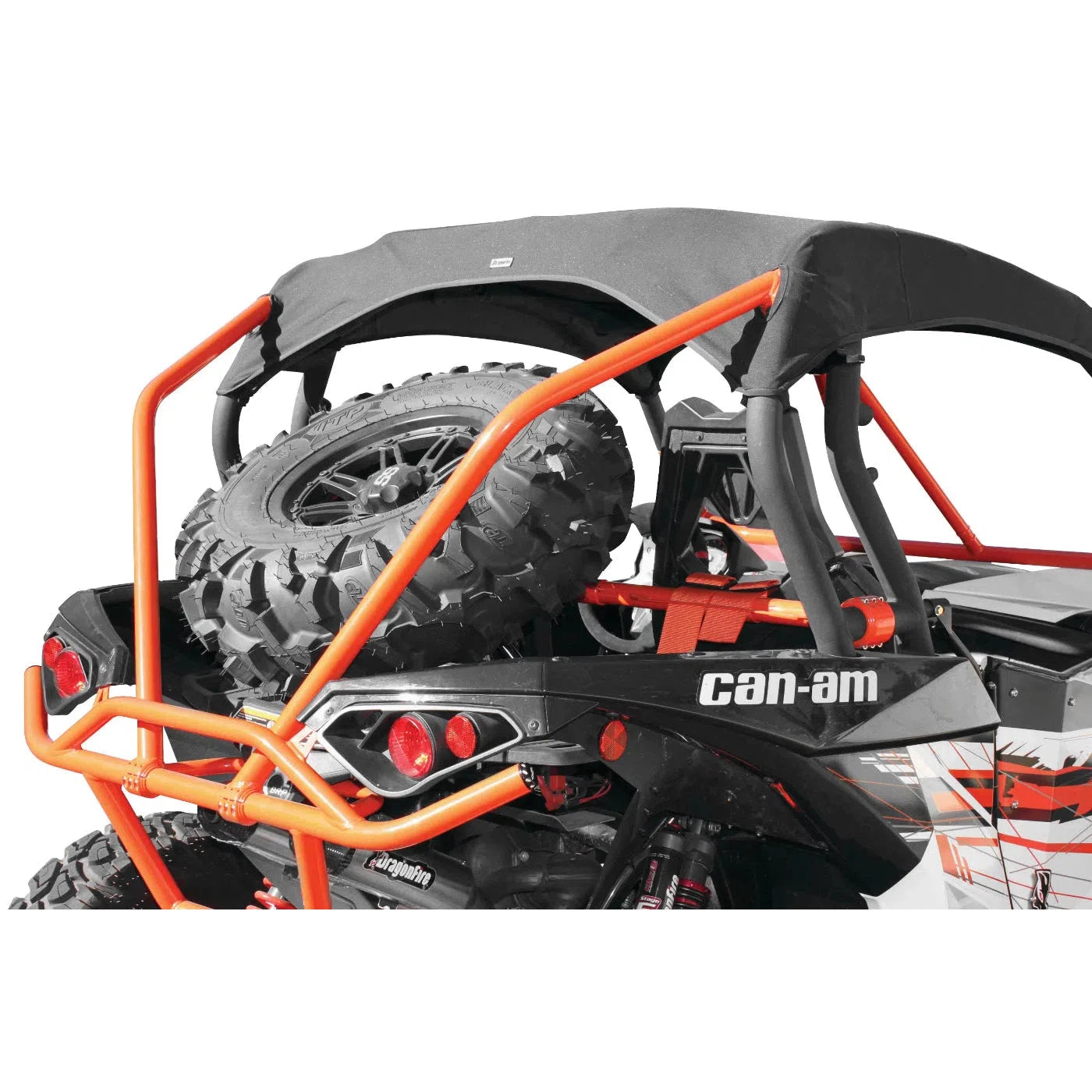 DragonFire Racing RacePace Bed Mounted Spare Tire Carrier for Maverick and Maverick Max - Black - 01-2130