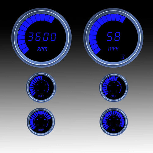 Intellitronix LED Analog Bargraph Gauge Set With Black Bezel B9999G
