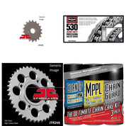 530H Chain Natural w/ Wax,Front & Rear Sprocket Kit for HONDA CM450E 1982-1983