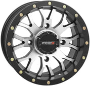 System 3 ST-3 Simulated Beadlock Machined/Matte Black Wheel 14x7 4/156 5+2 (+30mm)