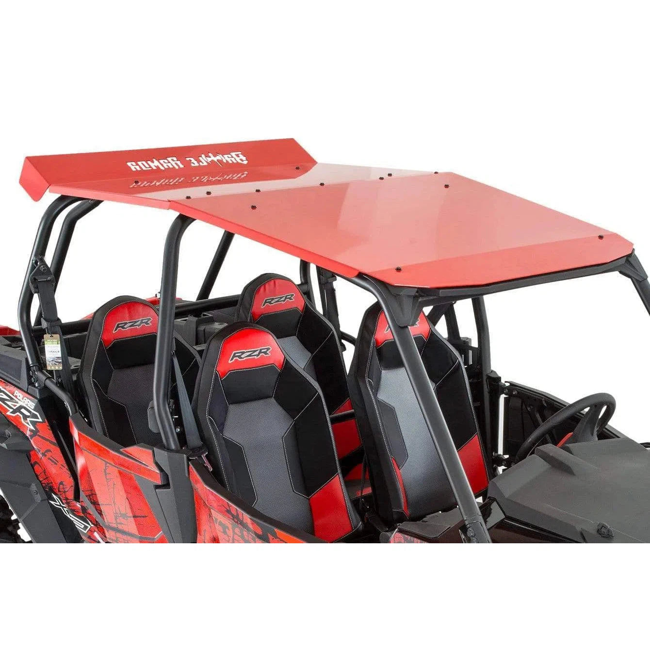 Battle Armor Designs Body Polaris Red Battle Armor Designs Metal Hard Top Roof- 2014-17 Polaris RZR XP 4 1000 - XP 4 Turbo