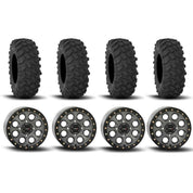 System 3 SB-7 Beadlock Titanium 15" Wheels And XTR370 Tires [33x10-15]