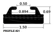 SPI Black Slide Runner Profile 21 56" 421-56-80