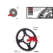 420 Chain Natural, Front & Rear Sprocket Kit for Street HONDA C70 1982-1983