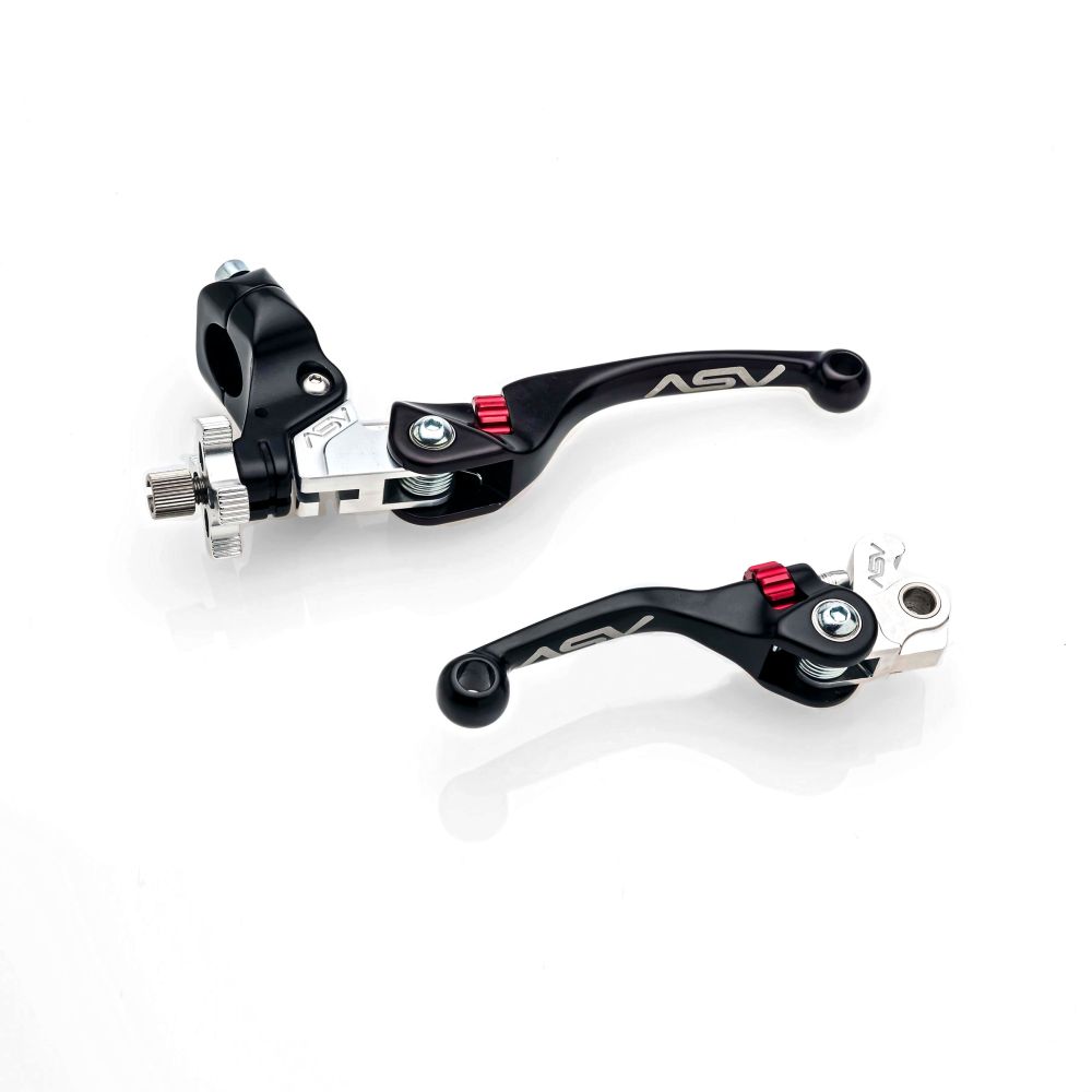 ASV F4 Brake And Clutch Lever Pair Pack With Perch Black BCF40106SX