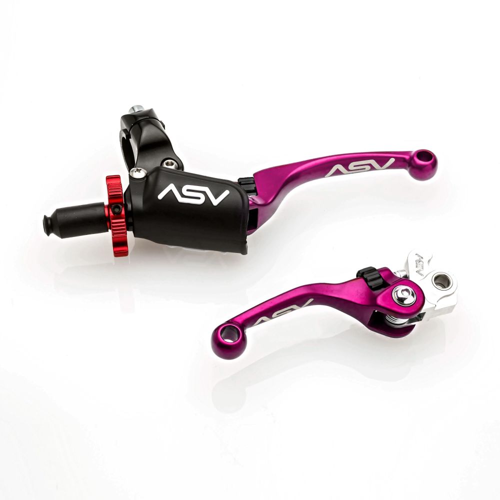 ASV F4 Pro Clutch And Brake Lever Pair Pack With Perch Pink BCF40106YPX