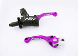 ASV F4 Pro Clutch And Brake Lever Pair Pack With Perch Shorty Purple BCF40106YPX